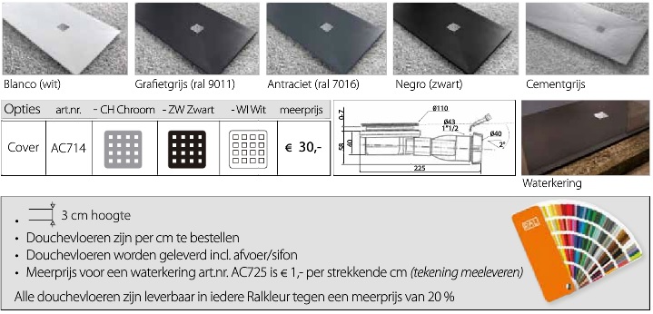 douchevloer kleuren badexclusief beterbad groningen, nederland.